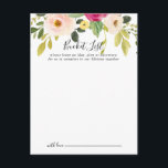 Tarjetas de lista de cubo Boda Rubor rosa de verde<br><div class="desc">Estas originales tarjetas de cubo de boda rosado son la actividad perfecta para una simple boda o una ducha de novia. El diseño presenta peonías pintadas a mano ilustradas hermosas, rosadas, amarillas y amarillas con follaje verde. Cambie la redacción para que se adapte a cualquier evento vital. El signo de...</div>