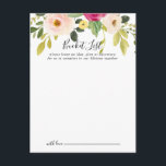 Tarjetas de lista de cubo Boda Rubor rosa de verde<br><div class="desc">Estas originales tarjetas de cubo de boda rosado son la actividad perfecta para una simple boda o una ducha de novia. El diseño presenta peonías pintadas a mano ilustradas hermosas, rosadas, amarillas y amarillas con follaje verde. Cambie la redacción para que se adapte a cualquier evento vital. El signo de...</div>