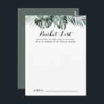 Tarjetas de lista de cubo de Boda blanco para vege<br><div class="desc">Estas tarjetas de cubo de boda blanco de vegetación tropical son la actividad perfecta para una boda rústica o una ducha de novia. El diseño incluye ramos de hojas de palmera verdes con flores blancas adorables. Cambie la redacción para que se adapte a cualquier evento vital. El signo de la...</div>
