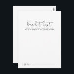 Tarjetas de lista de cubo de Boda de caligrafía si<br><div class="desc">Estas sencillas tarjetas de caligrafía boda son la actividad perfecta para una boda rústica o una ducha de novia. El diseño, sencillo y elegante, presenta una tipografía de escritura clásica y elegante en blanco y negro. Cambie la redacción para que se adapte a cualquier evento vital. El signo de la...</div>