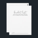Tarjetas de lista de cubo de Boda de caligrafía si<br><div class="desc">Estas sencillas tarjetas de caligrafía boda son la actividad perfecta para una boda rústica o una ducha de novia. El diseño, sencillo y elegante, presenta una tipografía de escritura clásica y elegante en blanco y negro. Cambie la redacción para que se adapte a cualquier evento vital. El signo de la...</div>