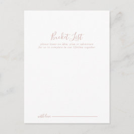 Tarjetas de lista de cubo de Boda Minimalista de o