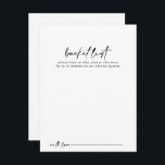Tarjetas de lista de cubo de Boda moderna de calig<br><div class="desc">Estas tarjetas caligráficas modernas de cubo boda son la actividad perfecta para una boda rústica o una ducha de novias. El diseño, sencillo y elegante, presenta una tipografía de escritura clásica y elegante en blanco y negro. Cambie la redacción para que se adapte a cualquier evento vital. El signo de...</div>