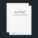 Tarjetas de lista de cubo de Boda moderna de calig<br><div class="desc">Estas tarjetas caligráficas modernas de cubo boda son la actividad perfecta para una boda rústica o una ducha de novias. El diseño, sencillo y elegante, presenta una tipografía de escritura clásica y elegante en blanco y negro. Cambie la redacción para que se adapte a cualquier evento vital. El signo de...</div>