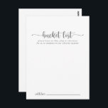Tarjetas de lista de cubo de Boda plateado minimal<br><div class="desc">Estas minimalistas tarjetas de cubo boda plateado son la actividad perfecta para una boda rústica o una ducha de novia. El diseño, sencillo y elegante, presenta una tipografía de escritura clásica y elegante en plata. Cambie la redacción para que se adapte a cualquier evento vital. El signo de la lista...</div>