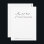 Tarjetas de lista de cubo de Boda plateado para ca<br><div class="desc">Estas tarjetas caligráficas de moda boda plateado son la actividad perfecta para una boda rústica o una ducha nupcial. El diseño, sencillo y elegante, presenta una tipografía de escritura clásica y elegante en plata. Cambie la redacción para que se adapte a cualquier evento vital. El signo de la lista de...</div>