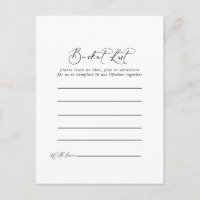 Tarjetas de lista de cubo de caligrafía de estilo 