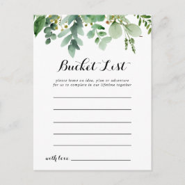 Tarjetas de lista de cubo de eucalipto verde