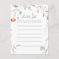 Tarjetas de lista de cubo de flores silvestres mul