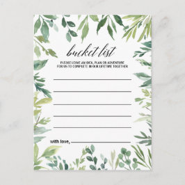 Tarjetas de lista de cubo de vegetación moderna
