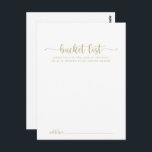 Tarjetas de lista de cubo del Boda de caligrafía d<br><div class="desc">Estas tarjetas de boda de caligrafía dorada son la actividad perfecta para una boda rústica o una ducha de novia. El diseño, sencillo y elegante, presenta una tipografía de escritura clásica y elegante en oro. Cambie la redacción para que se adapte a cualquier evento vital. El signo de la lista...</div>