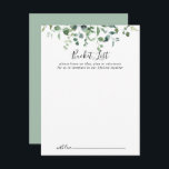 Tarjetas de lista de cubo del Boda de follaje verd<br><div class="desc">Estas tarjetas de lista de bodas de follaje verde son la actividad perfecta para una recepción nupcial moderna o una ducha de novia. El diseño presenta una acuarela de elegantes ramas y hojas de eucaliptos botánicos dibujadas a mano, dispuestas en hermosos ramos y motivos geométricos. Cambie la redacción para que...</div>
