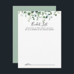 Tarjetas de lista de cubo del Boda de follaje verd<br><div class="desc">Estas tarjetas de lista de bodas de follaje verde son la actividad perfecta para una recepción nupcial moderna o una ducha de novia. El diseño presenta una acuarela de elegantes ramas y hojas de eucaliptos botánicos dibujadas a mano, dispuestas en hermosos ramos y motivos geométricos. Cambie la redacción para que...</div>