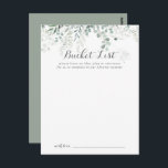 Tarjetas de lista de cubo del Boda Eucalyptus mini<br><div class="desc">Estas minimalistas tarjetas de boda de eucalipto son la actividad perfecta para una boda rústica o una ducha de novia. El diseño presenta unas elegantes hojas de eucalipto verde acuarela. Cambie la redacción para que se adapte a cualquier evento vital. El signo de la lista de cubo se vende por...</div>