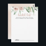Tarjetas de lista de cubo del Boda rosa rosado con<br><div class="desc">Estas clásicas tarjetas de cubo de boda rosa rosado polvoriento son la actividad perfecta para una boda rústica o una ducha nupcial. El diseño presenta unas elegantes rosas rosadas polvorientas de color acuático y un follaje verde, cuidadosamente montado en bonitos ramos. Cambie la redacción para que se adapte a cualquier...</div>