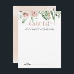 Tarjetas de lista de cubo del Boda rosa rosado con<br><div class="desc">Estas clásicas tarjetas de cubo de boda rosa rosado polvoriento son la actividad perfecta para una boda rústica o una ducha nupcial. El diseño presenta unas elegantes rosas rosadas polvorientas de color acuático y un follaje verde, cuidadosamente montado en bonitos ramos. Cambie la redacción para que se adapte a cualquier...</div>