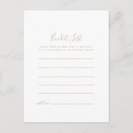 Tarjetas de lista de cubo Minimalista de oro