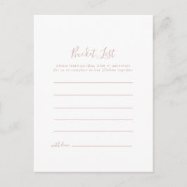 Tarjetas de lista de cubo Minimalista de oro Rosa
