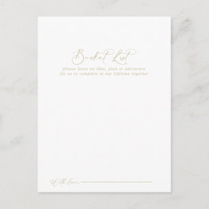 Tarjetas de Lista de Deseos de Boda con Caligrafía