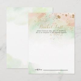 Tarjetas de lista de deseos de boda con confeti de