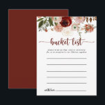 Tarjetas de lista de deseos florales coloridas rús<br><div class="desc">Estas tarjetas de lista de deseos florales coloridas rústicas doradas son la actividad perfecta para una sencilla recepción de boda o despedida de soltera. El diseño presenta flores marsala, rosadas, rosadas claras, borgoña y doradas pintadas a mano con hojas verdes dispuestas en hermosas guirnaldas. Cambie la redacción para adaptarse a...</div>