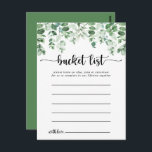 Tarjetas de lista simple de cubos para eucalipto m<br><div class="desc">Estas minimalistas tarjetas de la lista de cubo de eucalipto son la actividad perfecta para una boda rústica o una ducha de novia. El diseño presenta un eucalipto verde acuático pintado a mano, inspirando la belleza natural. Cambie la redacción para que se adapte a cualquier evento vital. El signo de...</div>