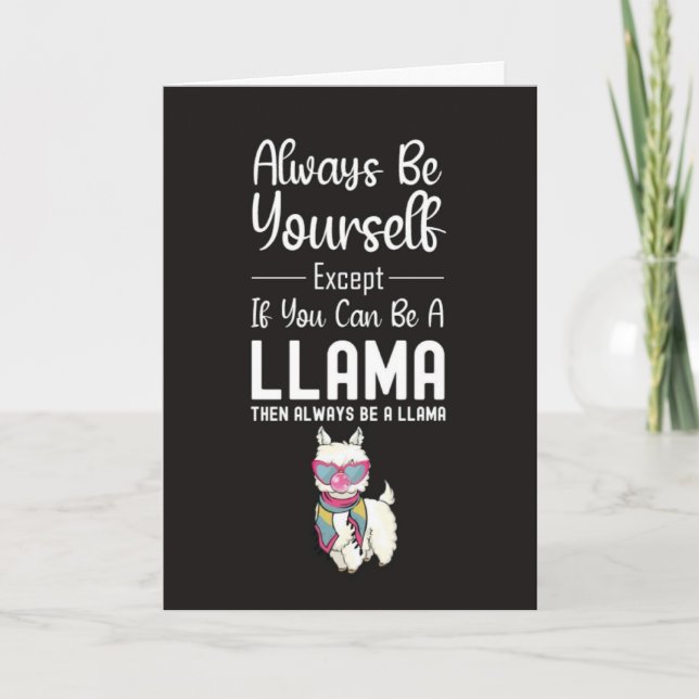 Tarjetas de Llama Divertidas Humor Gracioso Animal (Anverso)