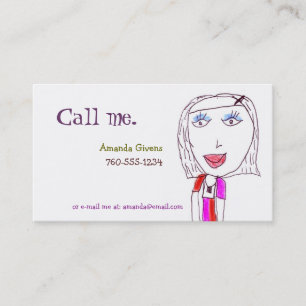Tarjetas de llamada Chica de Hip (Ilustracion infa