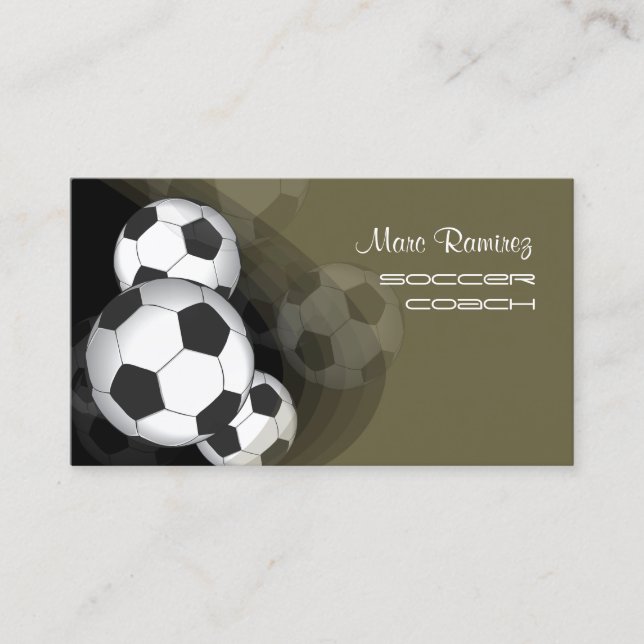 Tarjetas de llamada de entrenador de fútbol o mamá (Anverso)