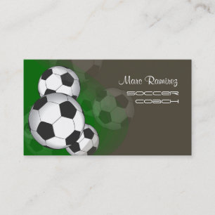 Tarjetas de llamada de entrenador de fútbol o mamá