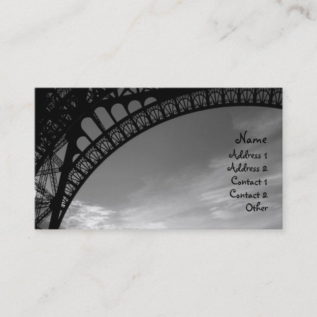 Tarjetas de llamadas de la Torre Eiffel (Anverso)