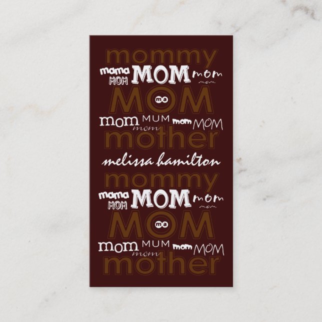 Tarjetas de llamadas de mamá de moda (Anverso)