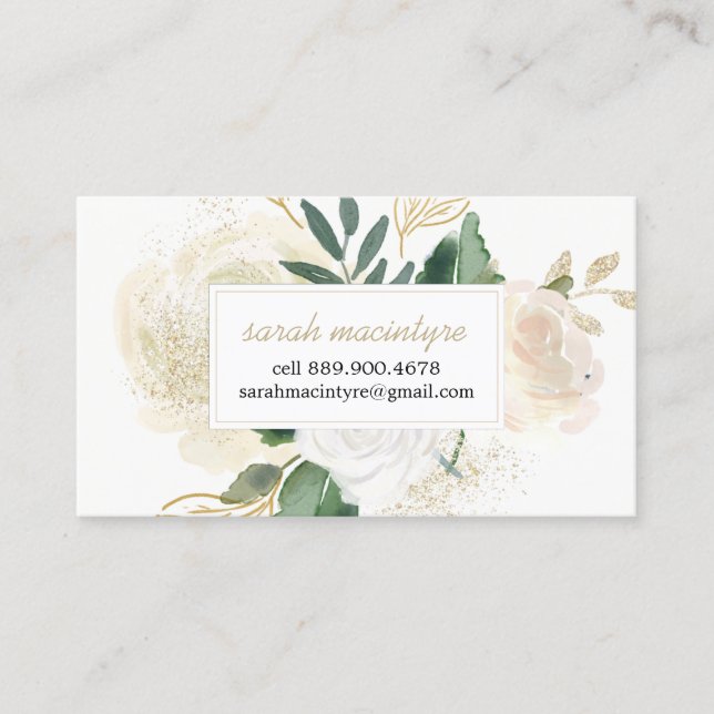 Tarjetas de llamadas de Rosas de acuarela (Anverso)