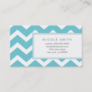 Tarjetas de llamadas del patrón Aqua Zig Zag Chevr