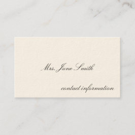 Tarjetas de llamadas victorianas simples