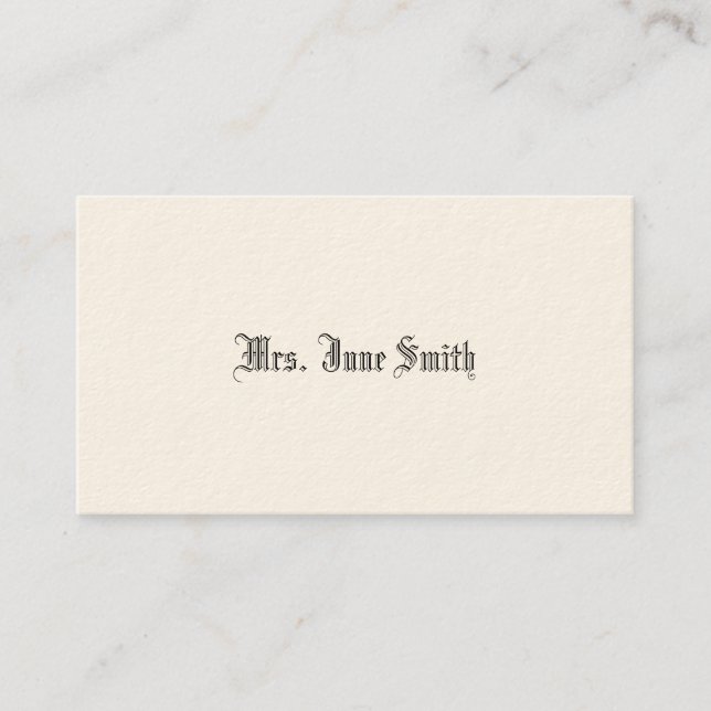 Tarjetas de llamadas victorianas simples (Anverso)