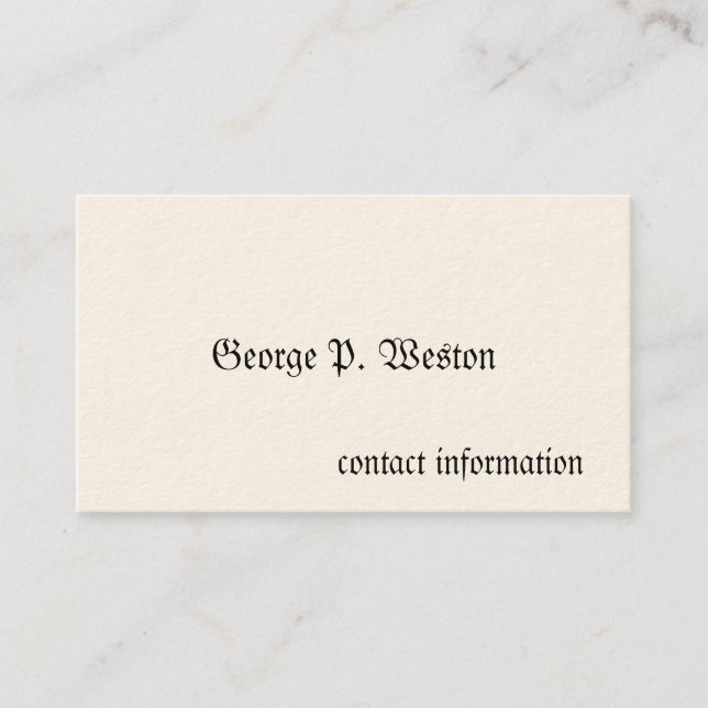 Tarjetas de llamadas victorianas simples (Anverso)