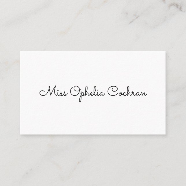 Tarjetas de llamadas victorianas simples (Anverso)