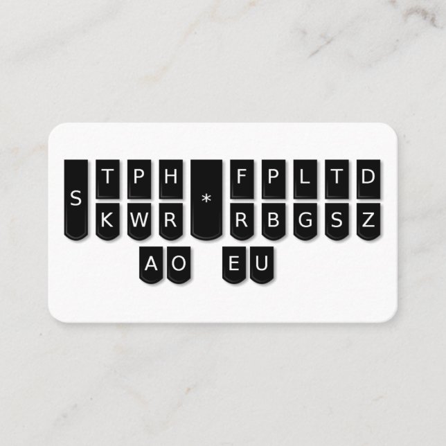 Tarjetas de llaves de la máquina de Steno del (Anverso)