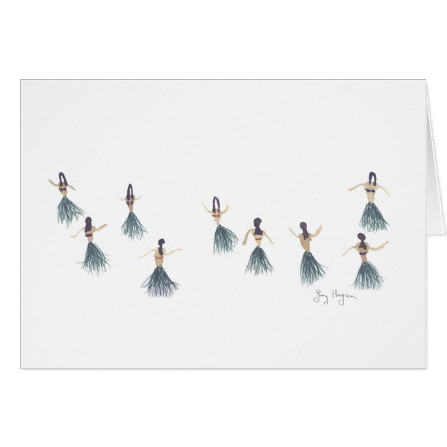 Tarjetas de los chicas de Hula (Anverso (Horizontal))