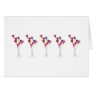 Tarjetas de los corazones del globo