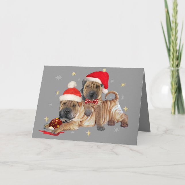 Tarjetas de los hermanos Shar-pei (Anverso)