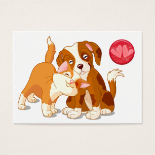 Tarjetas de los Pals del gato y del perro a