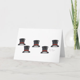 Tarjetas de los sombreros de copa