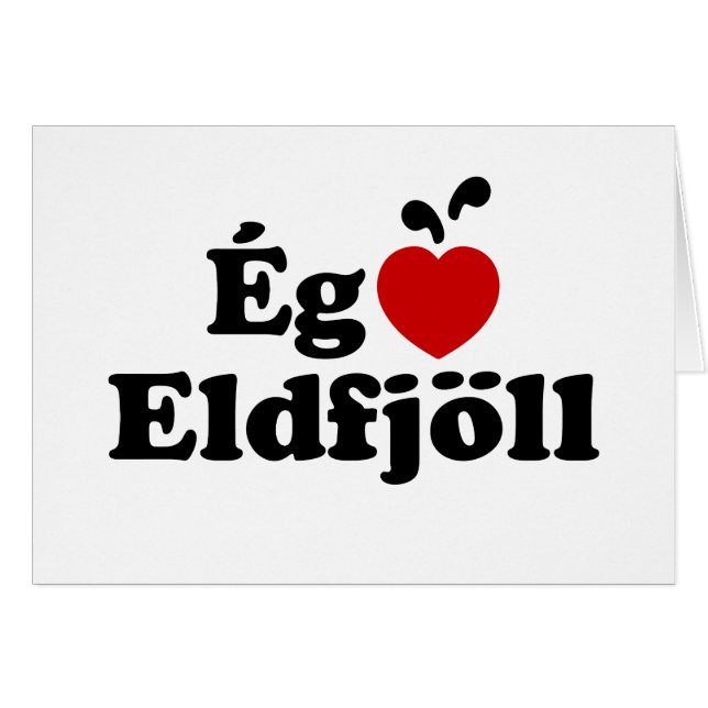 Tarjetas de los Volcanes I Heart (Love) [Ég Elska  (Anverso (Horizontal))