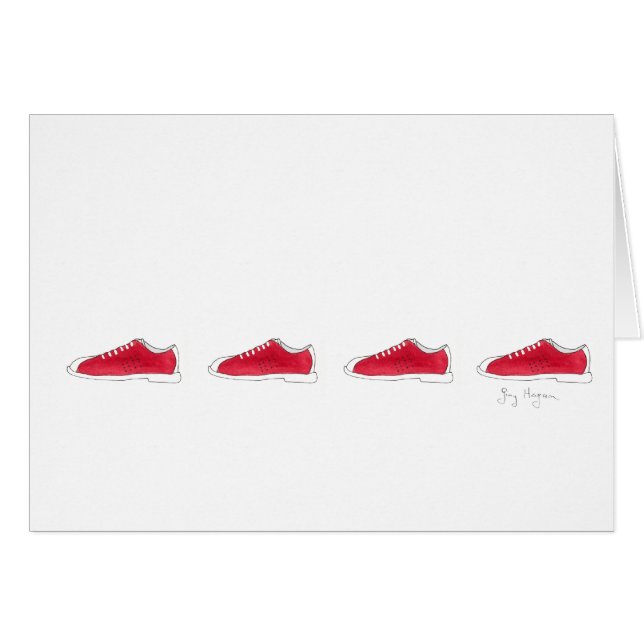 Tarjetas de los zapatos de bolos (Anverso (Horizontal))