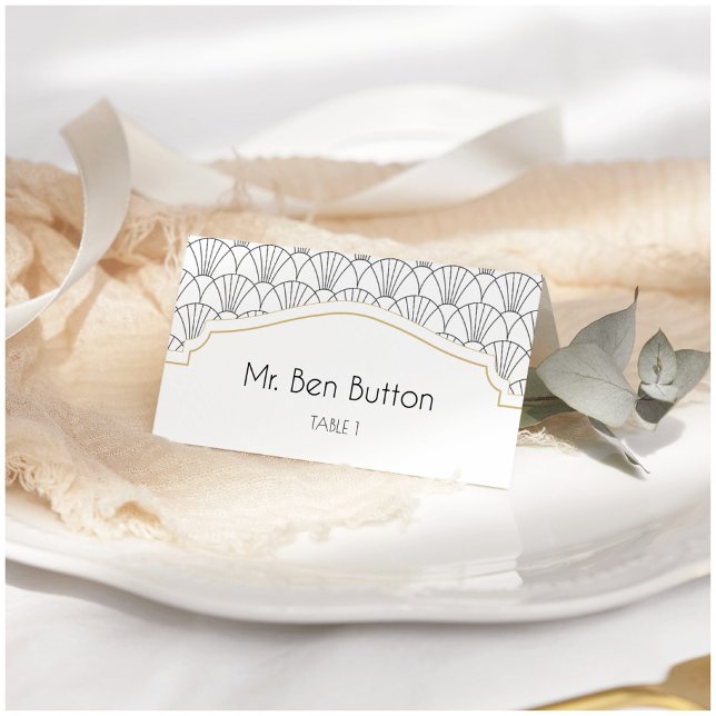 Tarjetas de lugar Art Deco para matrimonio o Fiest (Subido por el creador)
