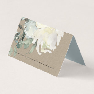 TARJETAS DE LUGAR BODA DE BALDOSAS DE FLORES BLANC