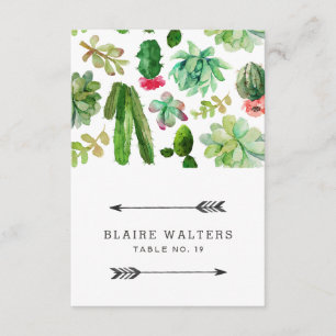 Tarjetas de Lugar Boda de Desierto Suculento