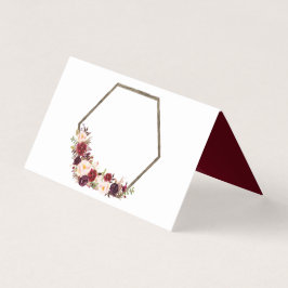 Tarjetas de lugar Boho Burgundy
